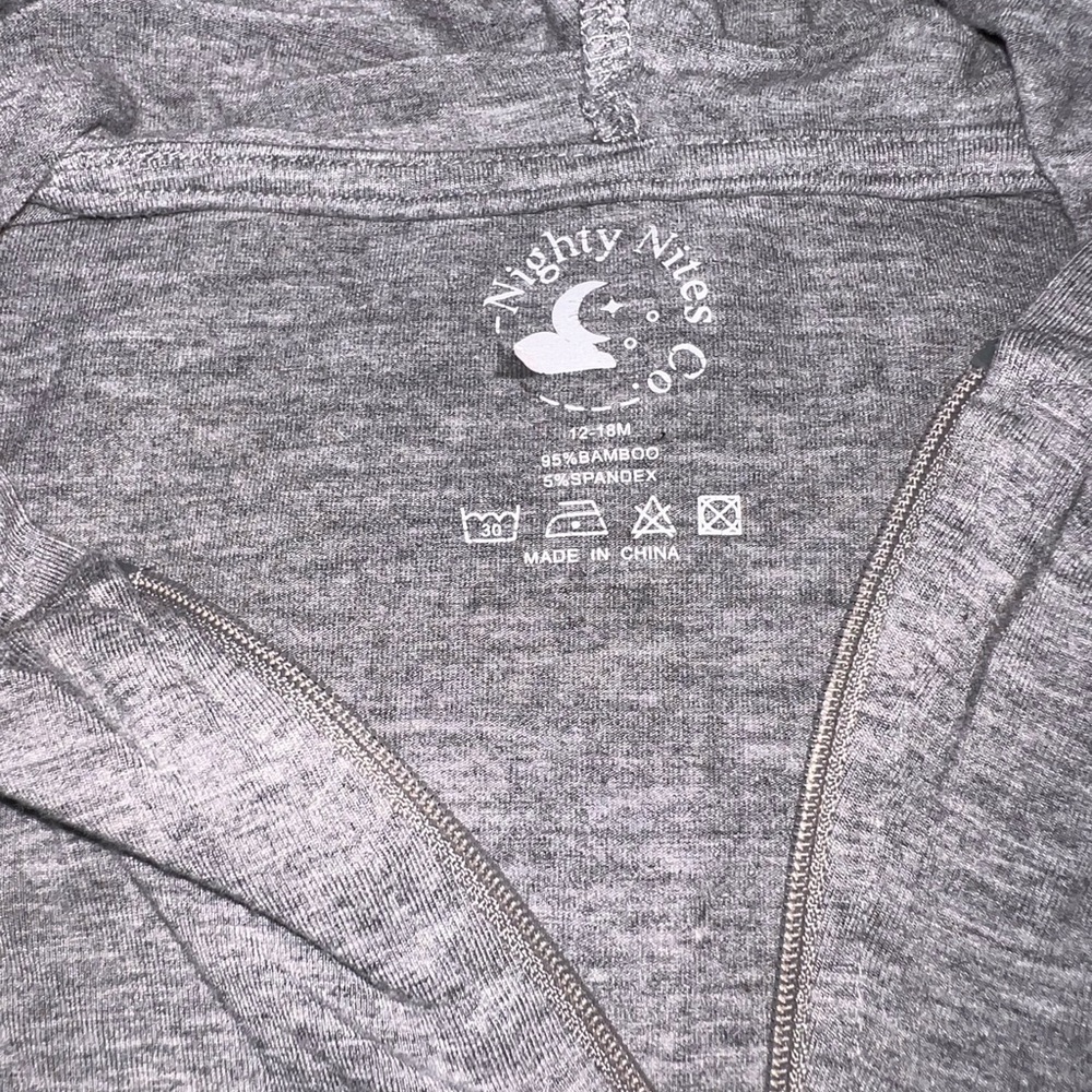 Gray Zip-Up Hoodie by Nighty Nites